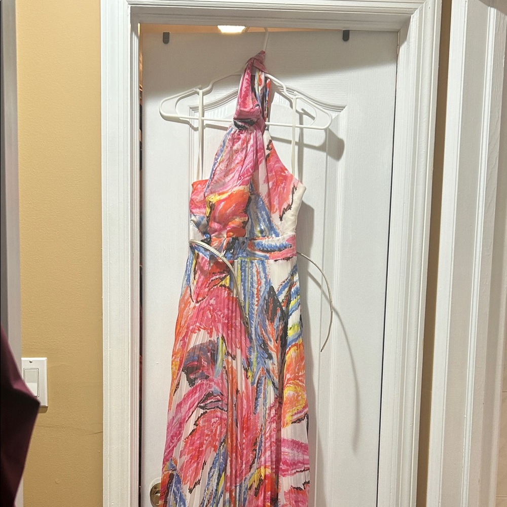 INC International Concepts Pink and Blue Maxi Dress